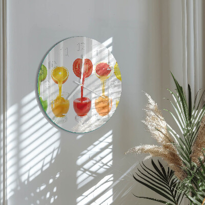Glas wanduhr Saft