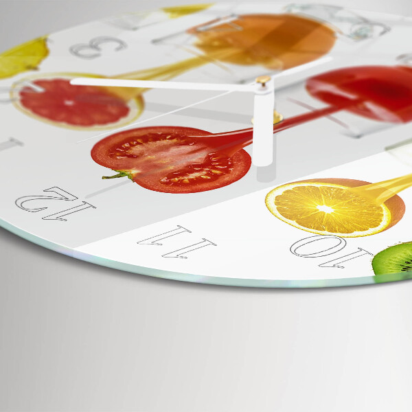 Glas wanduhr Saft