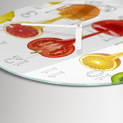 Glas wanduhr Saft
