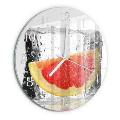 Glas wanduhr Grapefruit-Eiscreme