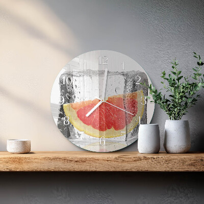 Glas wanduhr Grapefruit-Eiscreme