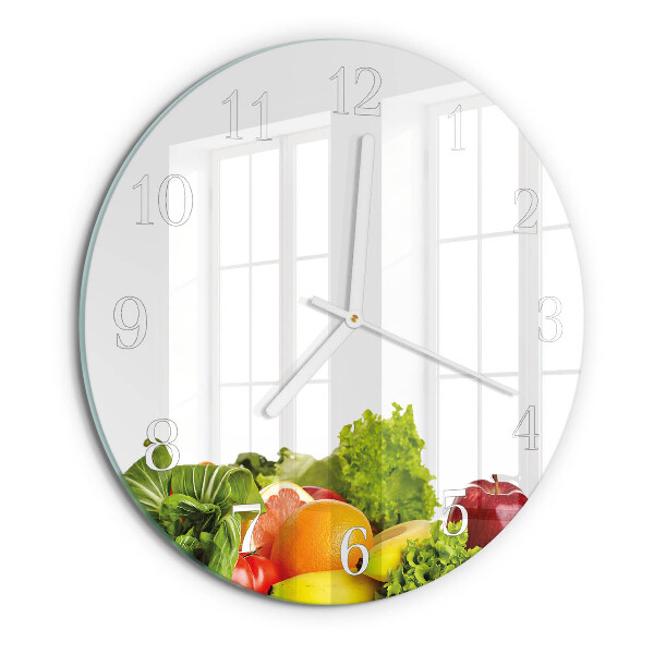 Glas wanduhr Gemüse
