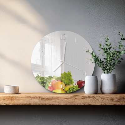 Glas wanduhr Gemüse
