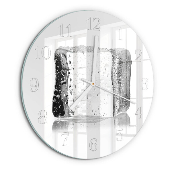 Glas wanduhr Eis