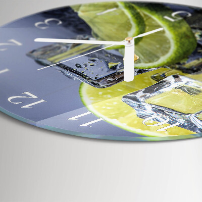 Glas wanduhr Zitrusfrüchte