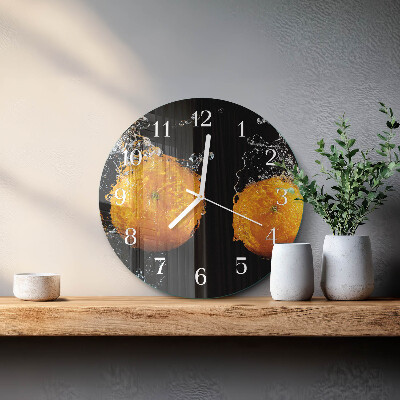 Glas wanduhr Orangen