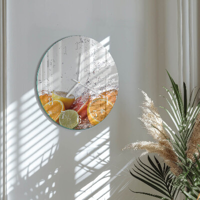 Glas wanduhr Orangen
