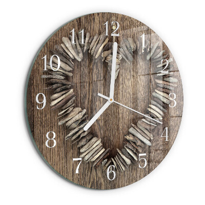 Glas wanduhr Herz