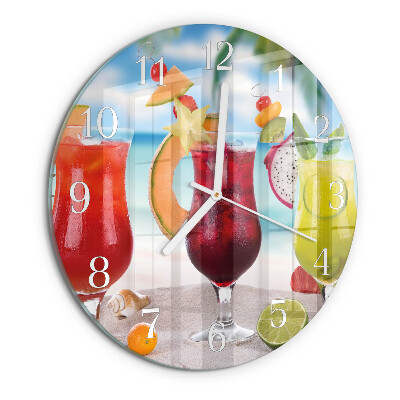 Glas wanduhr Cocktail