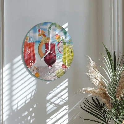 Glas wanduhr Cocktail