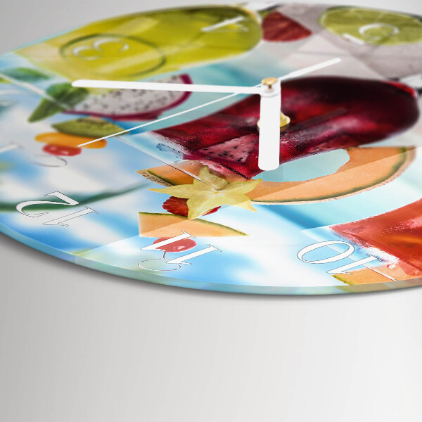 Glas wanduhr Cocktail