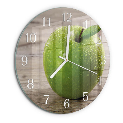 Glas wanduhr Äpfel