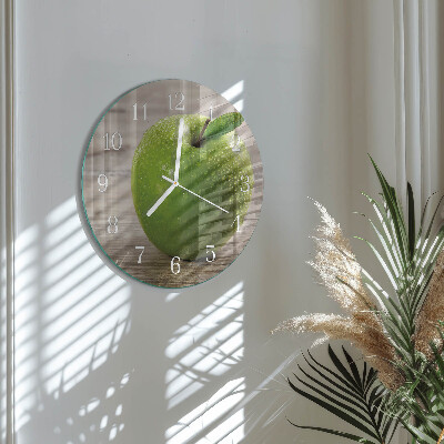 Glas wanduhr Äpfel