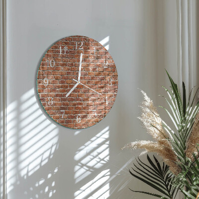 Glas wanduhr Ziegel