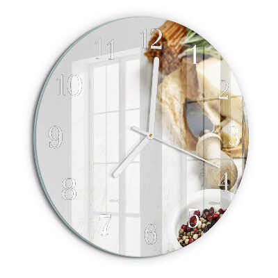 Glas wanduhr Pasta