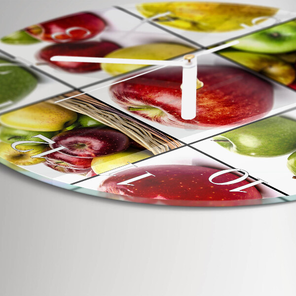 Glas wanduhr Äpfel