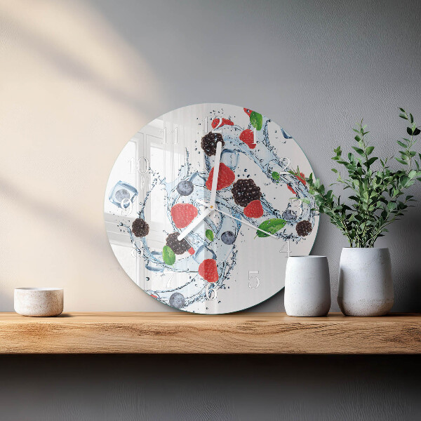 Glas wanduhr Fruchteiscreme