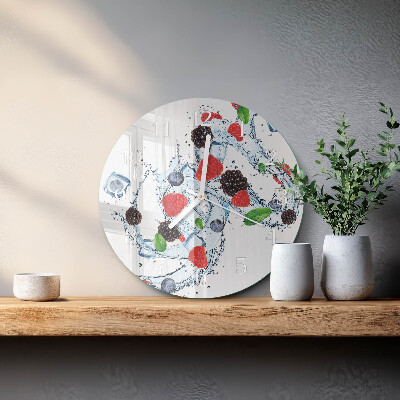 Glas wanduhr Fruchteiscreme