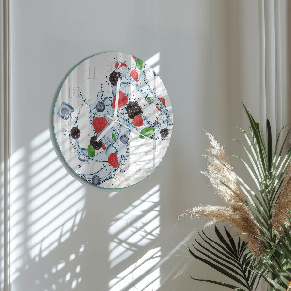 Glas wanduhr Fruchteiscreme