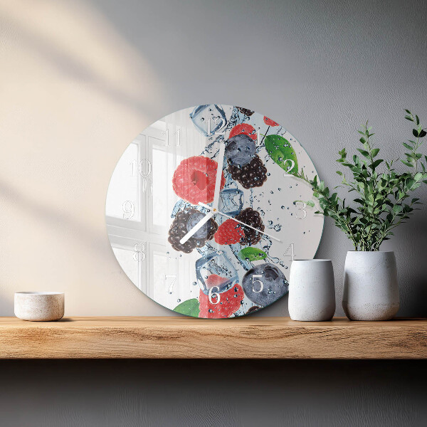 Glas wanduhr Fruchteiscreme