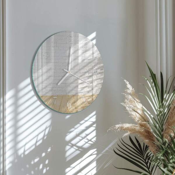 Glas wanduhr Ziegel