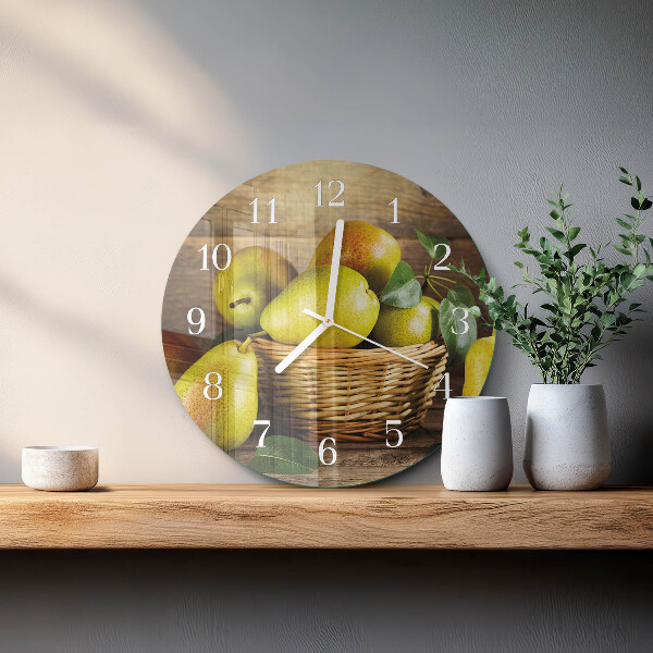 Glas wanduhr Birnen