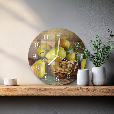 Glas wanduhr Birnen