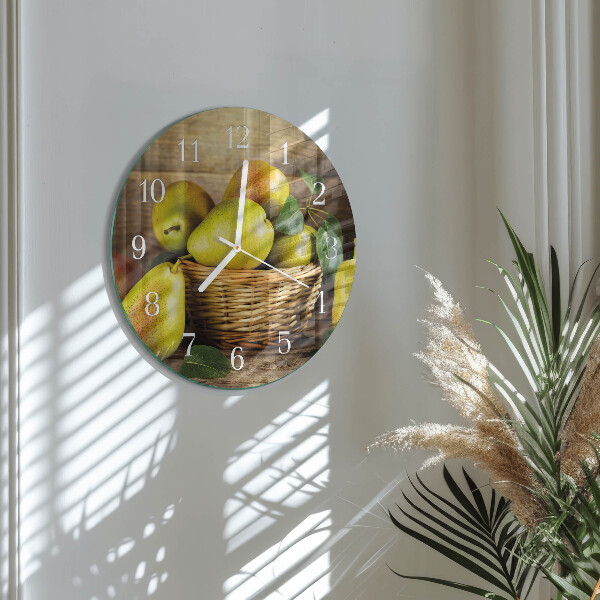 Glas wanduhr Birnen