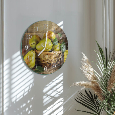Glas wanduhr Birnen