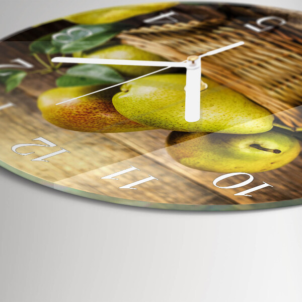 Glas wanduhr Birnen