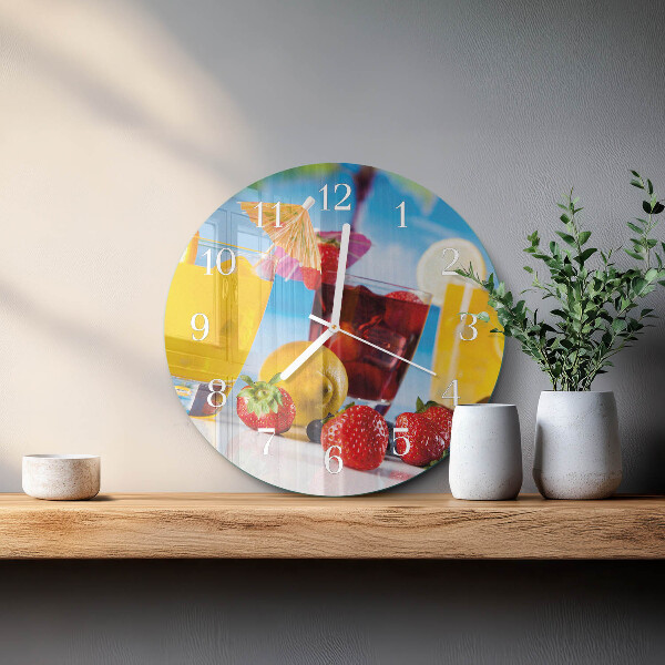 Glas wanduhr Cocktail