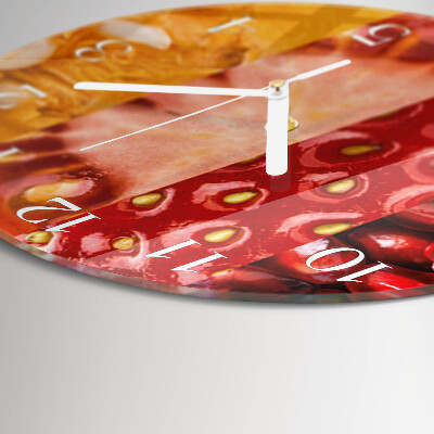 Glas wanduhr Obst