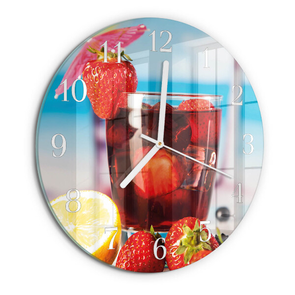 Glas wanduhr Trinken