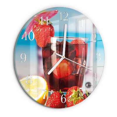 Glas wanduhr Trinken