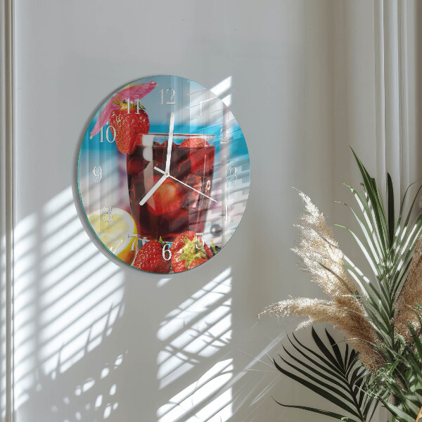 Glas wanduhr Trinken