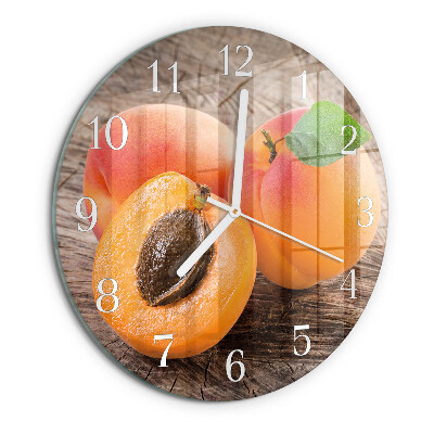 Glas wanduhr Aprikosen