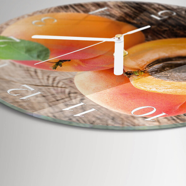 Glas wanduhr Aprikosen