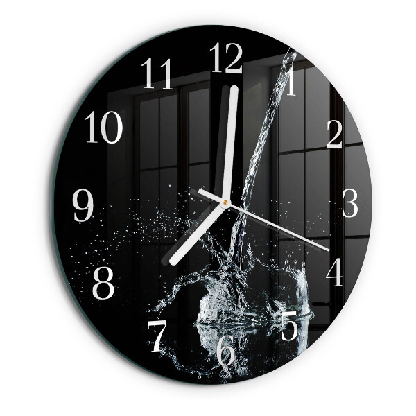 Glas wanduhr Wasser
