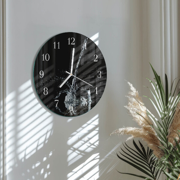 Glas wanduhr Wasser