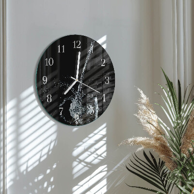 Glas wanduhr Wasser