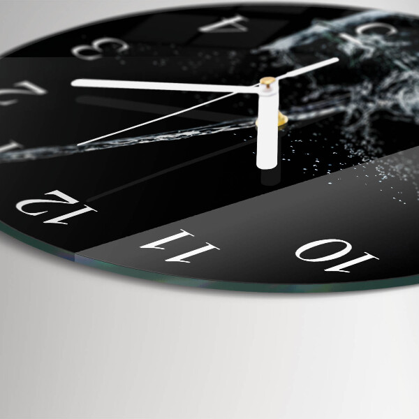 Glas wanduhr Wasser