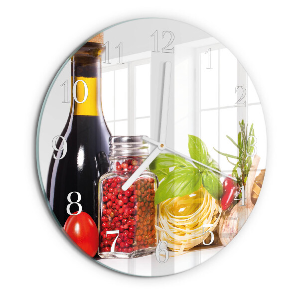 Glas wanduhr Pasta