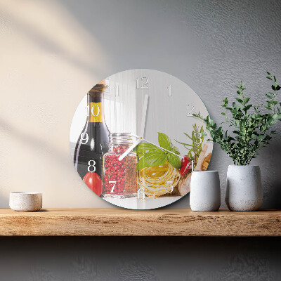 Glas wanduhr Pasta