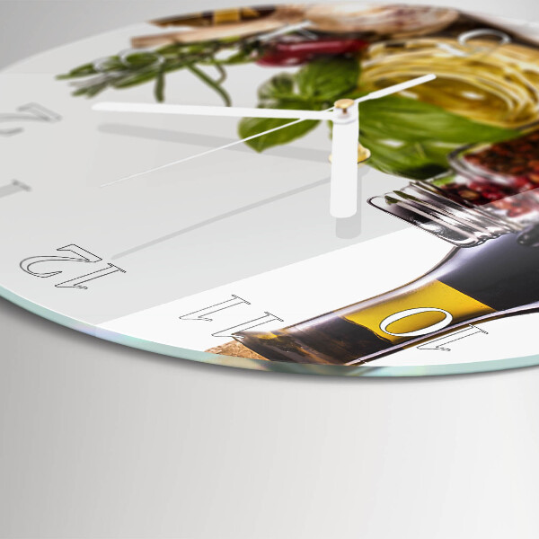 Glas wanduhr Pasta