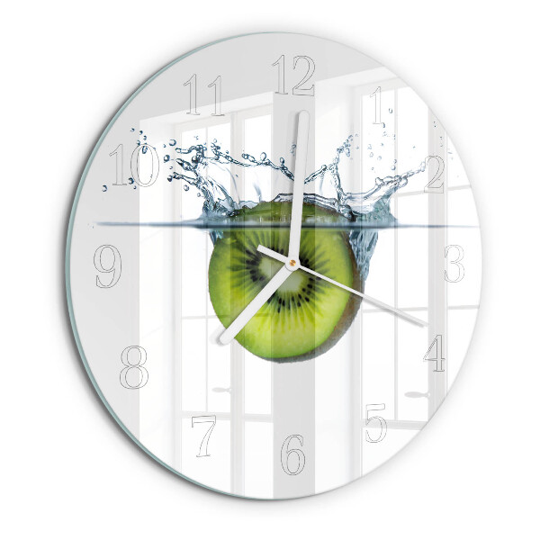 Glas wanduhr Kiwi