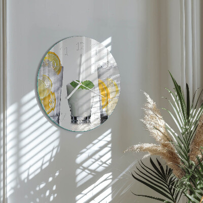 Glas wanduhr Zitronensäure