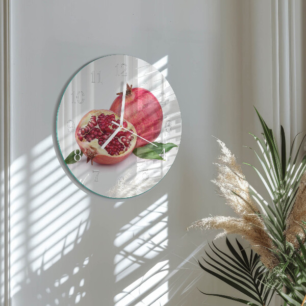 Glas wanduhr Granate