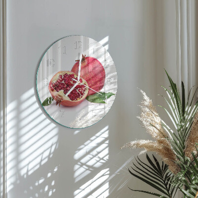 Glas wanduhr Granate