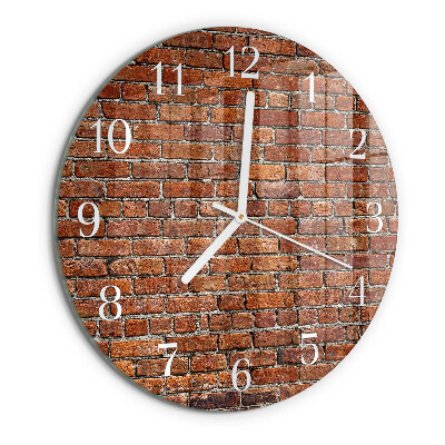 Glas wanduhr Ziegel