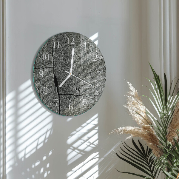 Glas wanduhr Naturstein